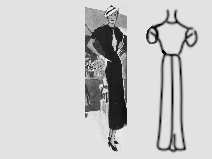 1930s Cocktail Dress Sewing Pattern | Past Patterns 7740