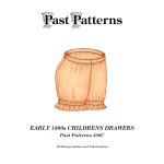 Early 1900s Childrens Drawers Sewing Pattern | Past Patterns 0200C Early 1900s Childrens Drawers Sewing Pattern – Past Patterns 0200C printed Edwardian childrens undergarments
