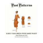 Early 1920s Dress with Shirt Waist Sewing Pattern | Past Patterns 3110 Early 1920s Dress with Shirt Waist Sewing Pattern – Butterick 3110 cover art