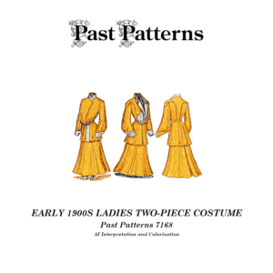 Early 1900s Ladies Two-Piece Costume Sewing Pattern Edwardian jacket and skirt reproduction