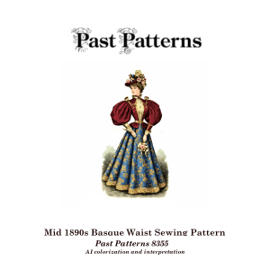 Mid 1890s Basque Waist Sewing Pattern Butterick style basque bodice ripple peplum