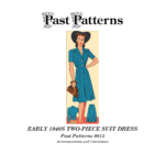Early 1940s Two-Piece Suit Dress Sewing Pattern Marian Martin Past Patterns 9013