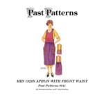 Mid 1920s Apron with Front Waist Sewing Pattern envelope artwork by Past Patterns