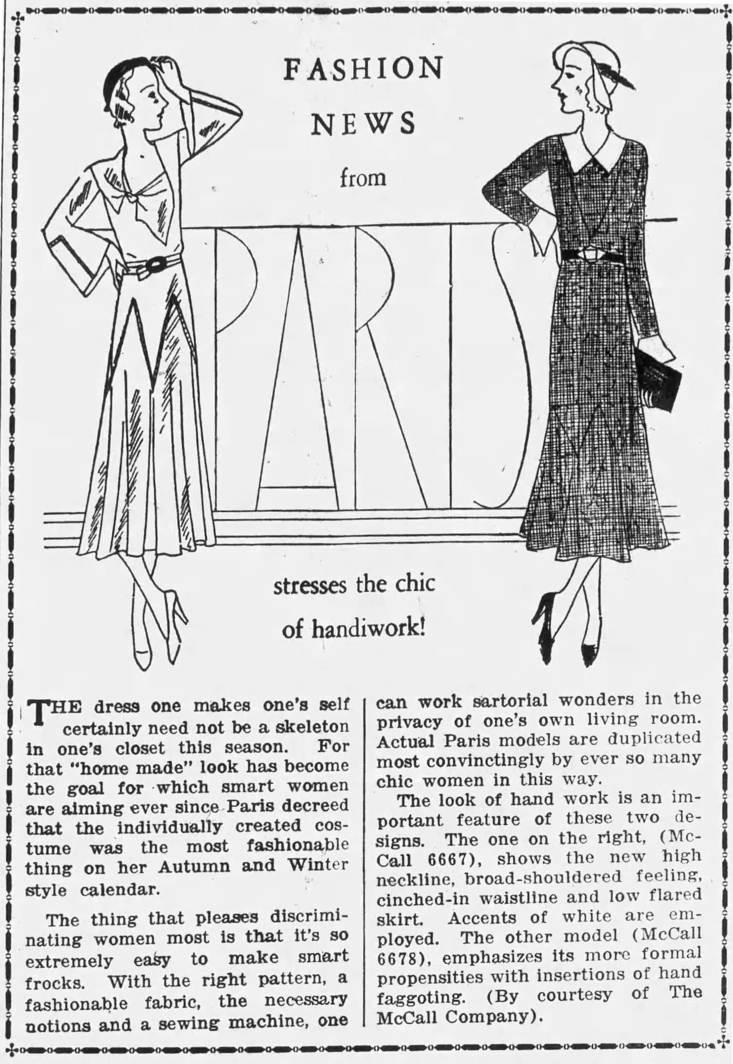 Newspaper graphic of McCall 6678