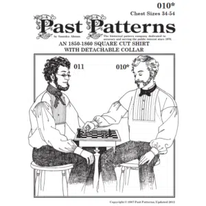 1850s Square-Cut Gentleman's Shirt Sewing Pattern
