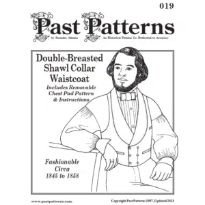 Historical Mid-19th Century Double Breasted Waistcoat Sewing Pattern 0019