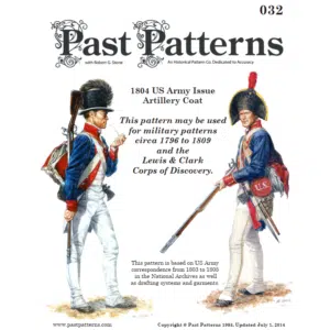 Early 1800s US Army Artillery Coat Sewing Pattern historical reproduction