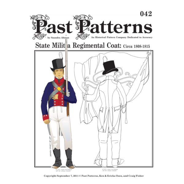 Early 1800s State Militia Regimental Coat Sewing Pattern Historical Military Uniform