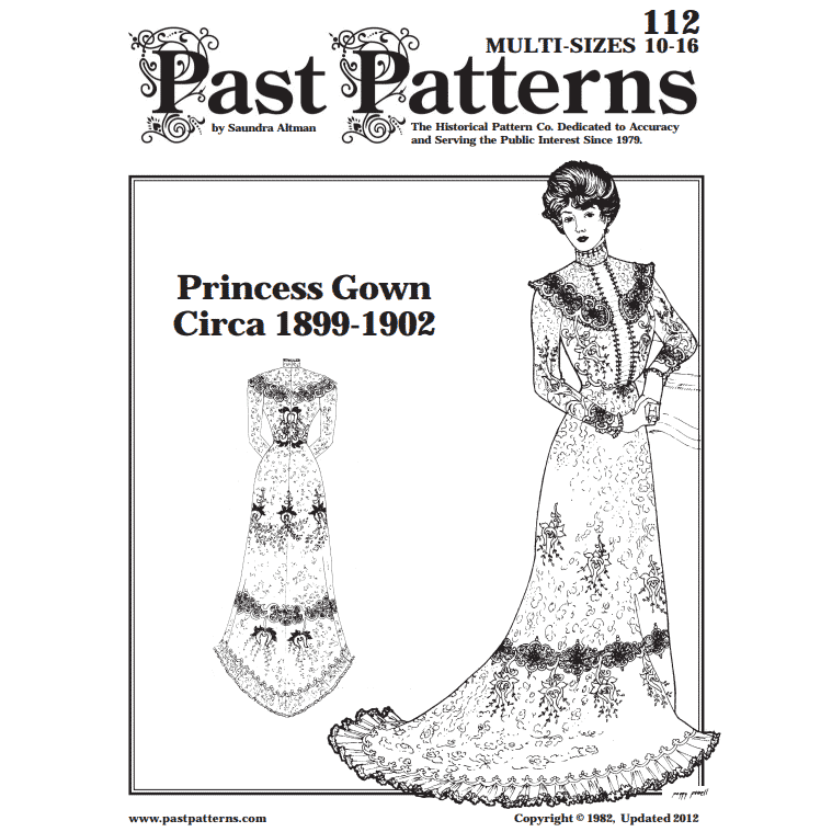 Edwardian Reception Gown Sewing Pattern bust sizes 33-38 Past Patterns  original | 0112 | Past Patterns