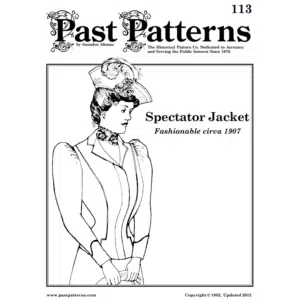 1900s Spectator Jacket Sewing Pattern #113 with tailored Edwardian details