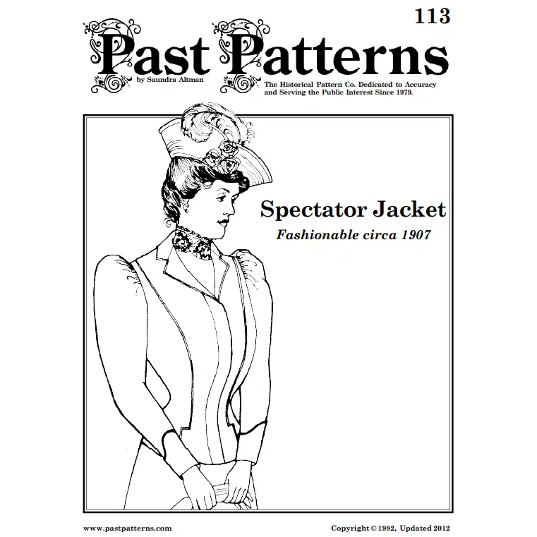 1900s Spectator Jacket Sewing Pattern #113 with tailored Edwardian details