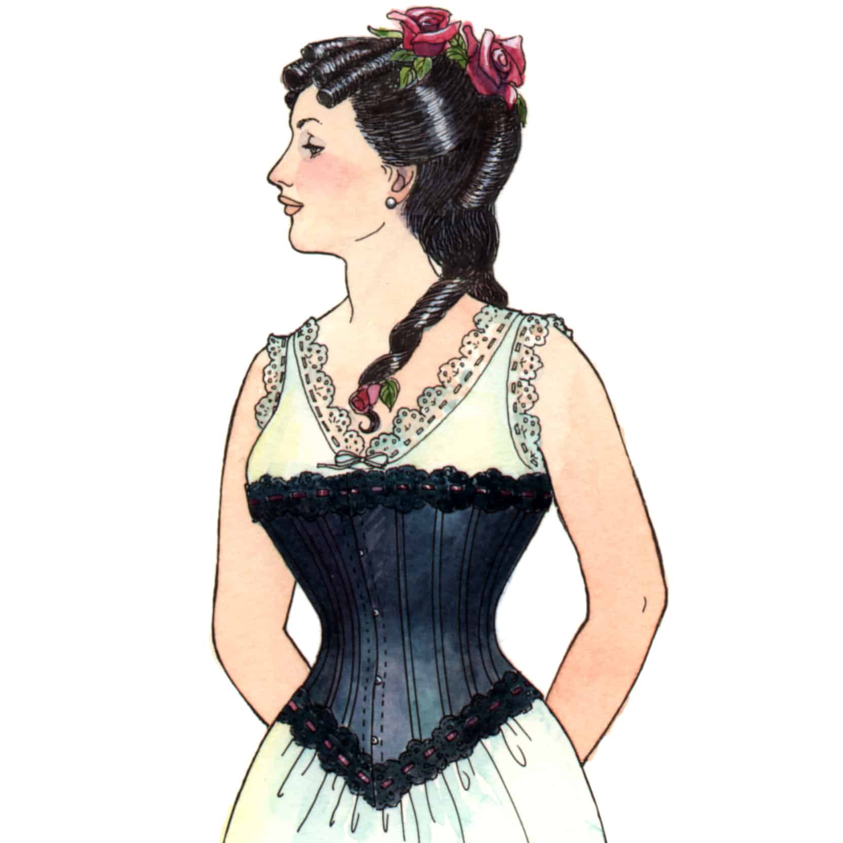 Late 1890s Corset Sewing Pattern Bust Sizes 32-48 Past Patterns