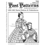 1850s Dart Fitted Bodice Downloads | Past Patterns 0702 1850s Dart Fitted Bodice Downloads – PDF Pattern with Pagoda Sleeves and Trapunto for Civil War Costuming