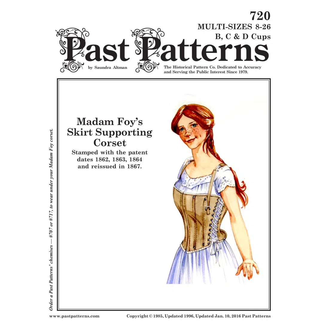 1860s Madam Foy Skirt Supporting Corset Downloads | Past Patterns 0720 - Image 3