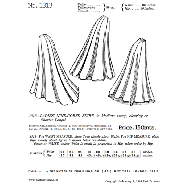 Pattern 1313 front cover