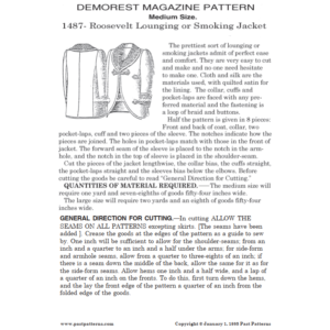 1900-1910s Edwardian Age Patterns