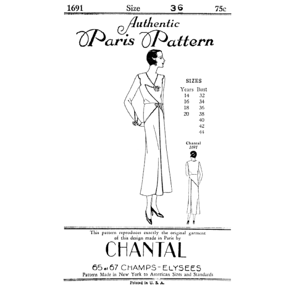 Pattern 1691 front cover