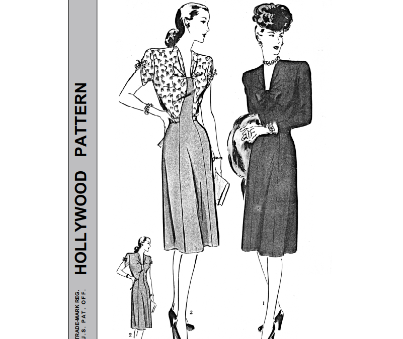 Mid 1940s One-Piece Dress Downloads | Past Patterns 1747