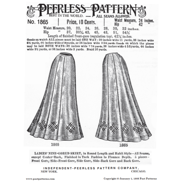 Pattern 1865 front cover