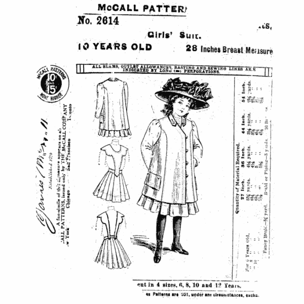 Pattern 2614 front cover