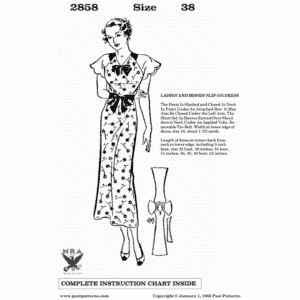 Pattern 2858 front cover