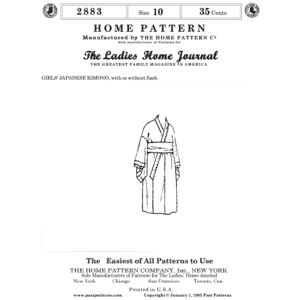 Pattern 2883 front cover