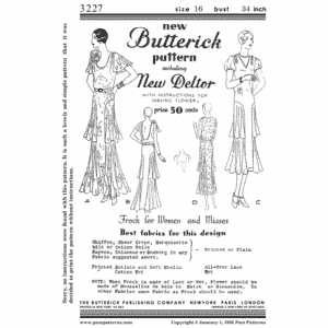 Pattern 3227 front cover