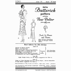 Pattern 3293 front cover