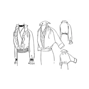 Mid 1910s Ladies Waist Sewing Pattern