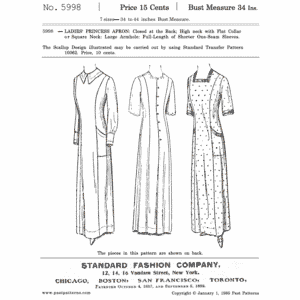 Pattern 5998 front cover