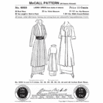 Mid 1910s Ladies Dress Downloads | Past Patterns 6053 Black-and-white reproduction of the Mid 1910s Ladies Dress Sewing Pattern, Past Patterns 6053. Original 1914 McCall cover artwork showing tunic and sleeve variations.
