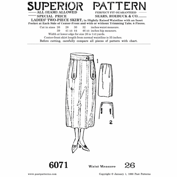 Pattern 6071 front cover