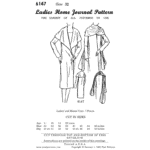 Original Ladies Home Journal pattern cover showing the wrap-style evening coat from the Late 1920s Wrap Around Coat Downloads sewing pattern.