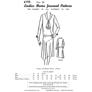 Pattern 6193 front cover