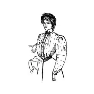 Edwardian Ladies Plain Shirt Waist Sewing Pattern front cover illustration