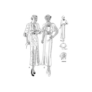 Mid 1930s Chic Frock Sewing Pattern