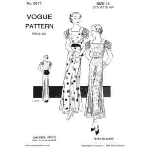 Pattern 6617 front cover