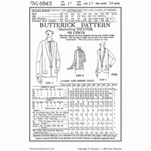 Pattern 6945 front cover