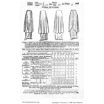 Mid 1910s Ladies Skirt in Clearing Length Downloads Butterick 7035 showing four skirt variations with raised waistline and tunic styling