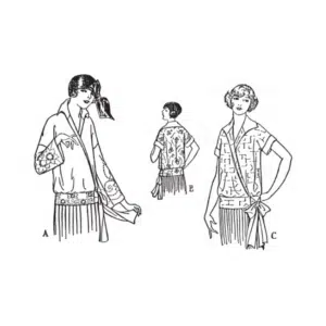 Mid 1920s Jacket Blouse Sewing Pattern