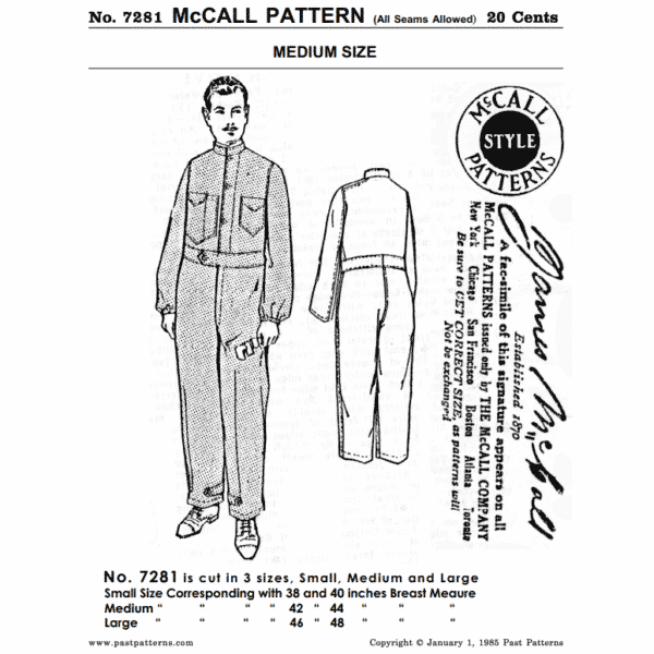 Pattern 7281 front cover