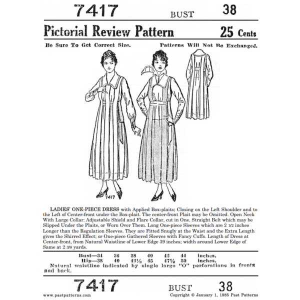 Pattern 7417 front cover