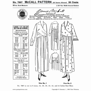 Pattern 7987 front cover