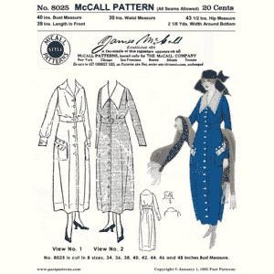Pattern 8025 front cover