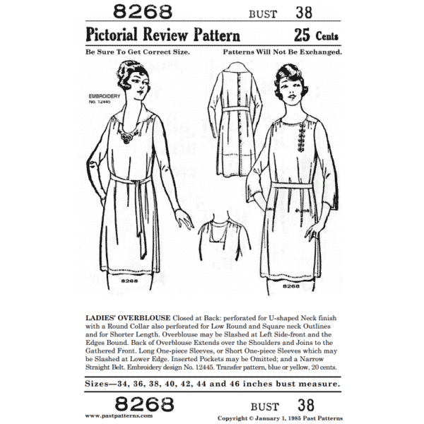 Pattern 8268 front cover