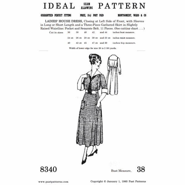 Pattern 8340 front cover