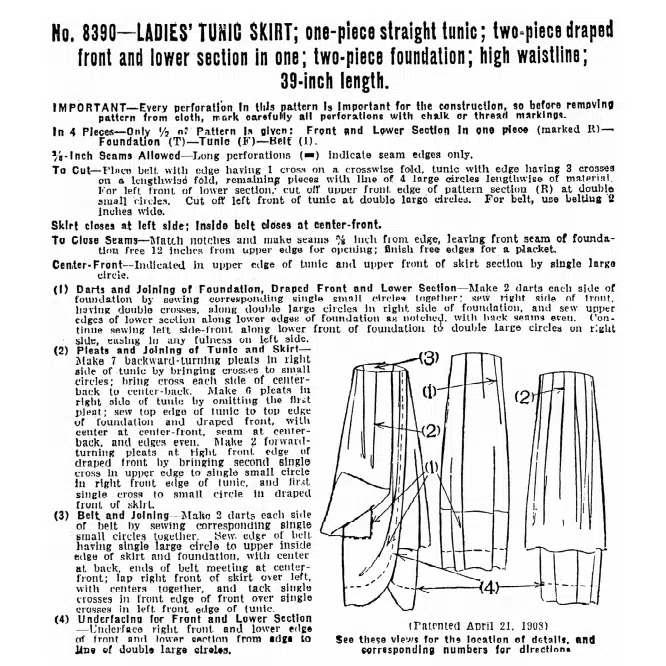 Pattern 8390 back cover