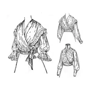 Mid 1910s Surplus Waist Sewing Pattern with crossed front panels and versatile style options - Past Pattern 8450