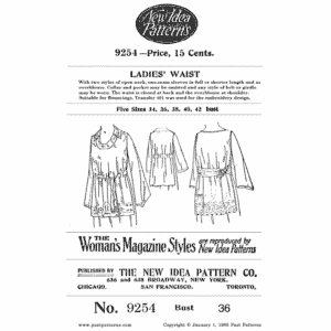 Pattern 9254 front cover