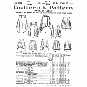 Pattern 9922 front cover